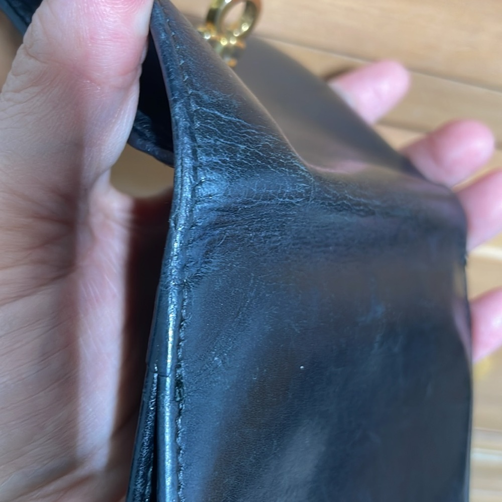 Salvatore Ferragamo Vintage Gancini Trifold Wallet Black Leather Made in Italy - Picture 13 of 13